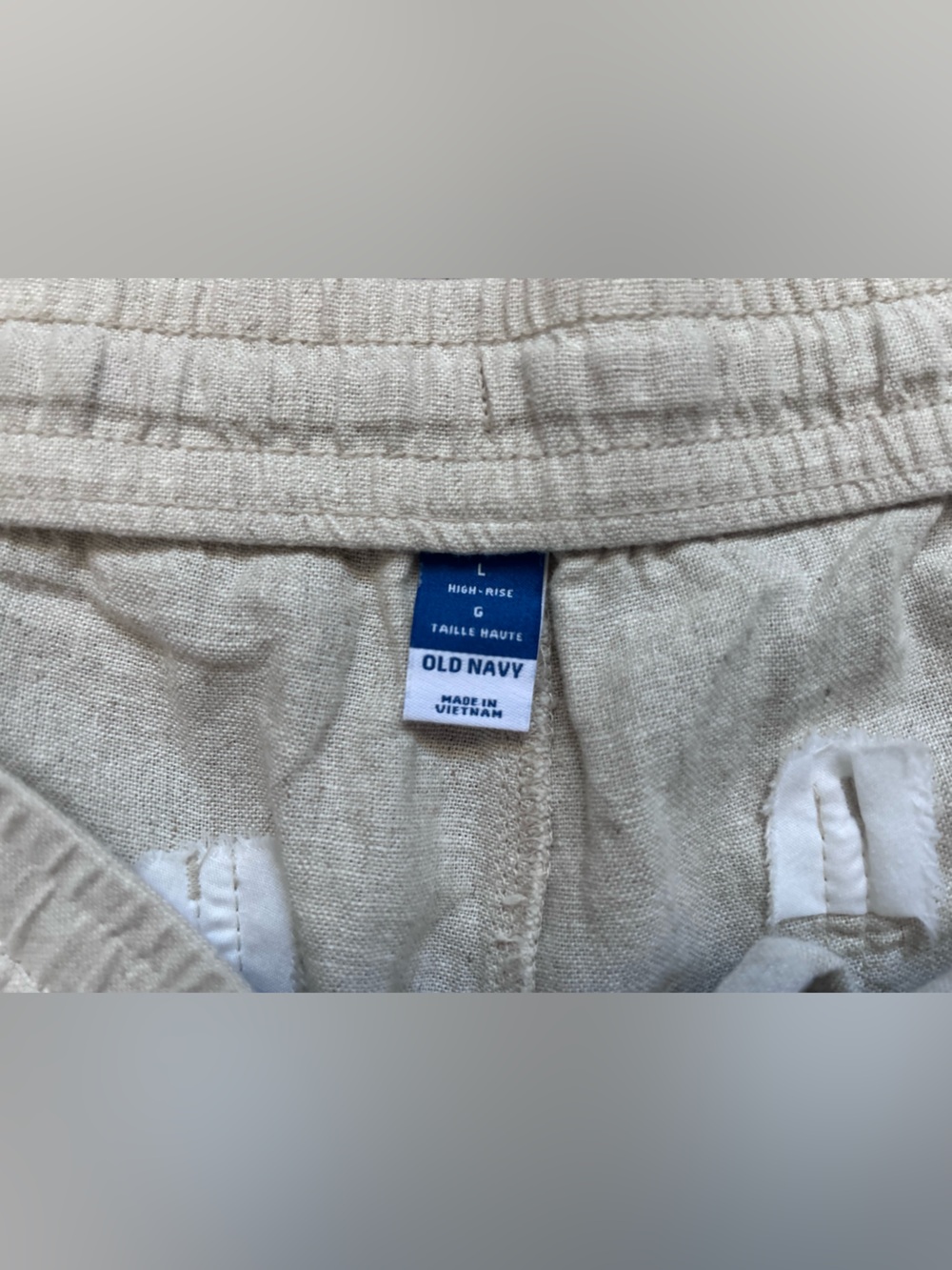 Linen blend neutral cream summer beachy beach Women’s Casual Shorts natural - Picture 6 of 7